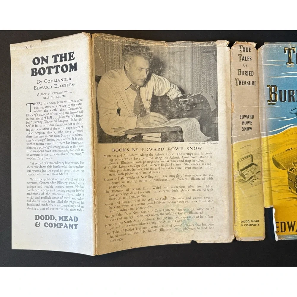 True Tales of Buried‎ Treasure Oak Island SIGNED Edward Rowe Snow Hardcover 1951